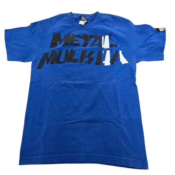 Metal Mulisha Graphic T-Shirt Blue Logo‎ Skull Tag Size Small - Picture 2 of 8